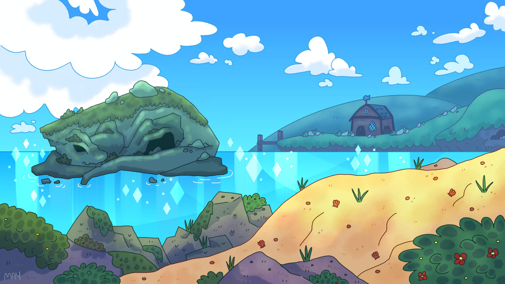 Dragon Rock Concept Art (Day)